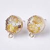 Druzy Resin Stud Earring Loops LS-RESI-S383-028E-2
