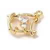 Brass Micro Pave Cubic Zirconia Pendants KK-D091-04G-2