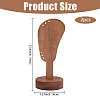 2Pcs Desktop Ear Shaped Wood Earrings Organizer Display Stands for Jewelry Display Rack ODIS-CA0001-32B-2