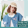 Flat Round Sublimation Blank Badge Button Parts IFIN-WH0011-79B-5