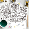 AHADERMAKER 1 Set Thank You Theme Coloring Paper Greeting Cards Sets AJEW-GA0007-26B-3