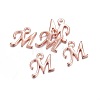 Rose Gold Plated Alloy Letter Pendants X-PALLOY-J718-01RG-M-2