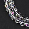 Electroplated Natural Quartz Crystal Beads Strands G-K285-09-10mm-02-2