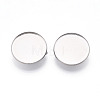 304 Stainless Steel Brooch Cabochon Settings STAS-E547-08F-P-2