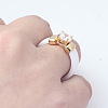 Flat Round Porcelain Finger Rings for Women Men FS-WG6D31E-01-3