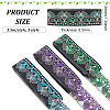 10.5M 3 Styles Ethnic Style Embroidery Polyester Ribbons OCOR-FG0001-44-2