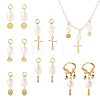 10Pcs 5 Styles Natural Freshwater Pearl & 304 Stainless Steel & 201 Stainless Steel Pendants PALLOY-TAC0267-2