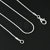 Brass Round Snake Chain Necklace with Lobster Claw Clasps MAK-YW0001-14A-4