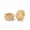 Brass Micro Pave Cubic Zirconia Spacer Beads KK-A181-VF435-2-3