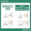 320Pcs 8 Styles 304 Stainless Steel Open Jump Rings STAS-WR0001-27-2