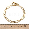 Ion Plating(IP) 304 Stainless Steel Paperclip Chain Bracelets BJEW-O186-03G-6