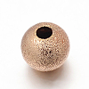 Brass Round Textured Beads KK-L051-04-6mm-2