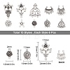 Tibetan Style Alloy Chandelier Components PALLOY-SC0003-25AS-2