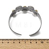 Hammered 304 Stainless Steel Cuff Bangles for Women BJEW-Z177-01GP-03-5