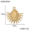 304 Stainless Steel Pendant Cabochon Settings STAS-OY009-07G-2