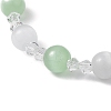 4Pcs 4 Colors Cat Eye & Imitation Austrian Crystal Beads Stretch Bracelets for Women BJEW-TA00695-5