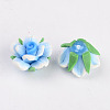 Mixed Handmade Polymer Clay Flower Beads X-CLAY-Q191-M06-4
