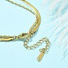 304 Stainless Steel Snake Chain Bracelets BJEW-C084-03G-4