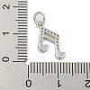 Brass Micro Pave Clear Cubic Zirconia Charms KK-U021-09P-3