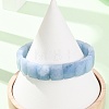 Dyed Natural White Jade Beaded Stretch Bracelets for Unisex G-K303-02P-01-2