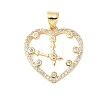 Brass Micro Pave Cubic Zirconia Pendants KK-D357-10B-G-1