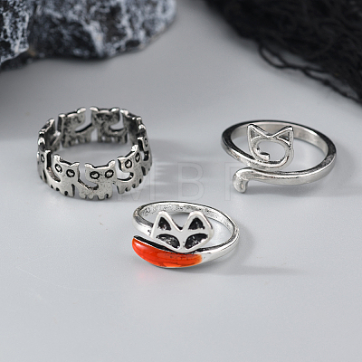 Gothic Zinc Alloy Finger Rings Sets for Women PL8375-1