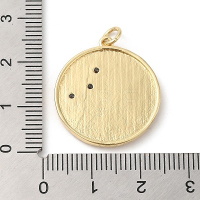 Rack Plating Brass Micro Pave Cubic Zirconia Enamel Pendants KK-A190-05G-1