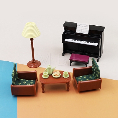 Mini Plastic Sofa & Piano & Lamp & Chair & Table Model MIMO-PW0003-017-1