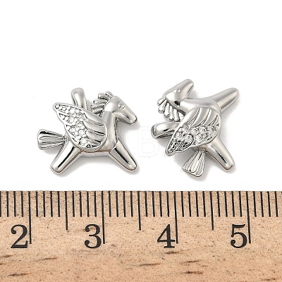 Brass Micro Pave Cubic Zirconia Charms KK-B166-07P-1