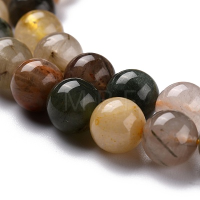 Natural Rutilated Quartz Beads Strands G-O198-03B-1