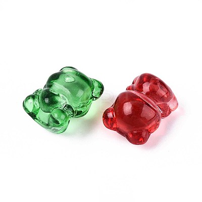 Baking Paint Transparent Glass Beads DGLA-N018-02-1