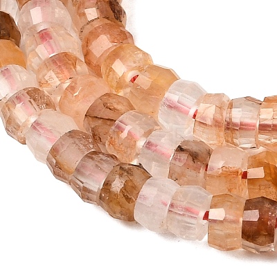 Natural Hematoid Quartz/Ferruginous Quartz Heishi Beads Strands G-A299-A19-01-1