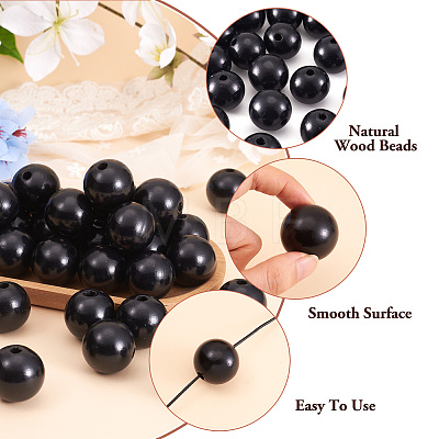 Natural Wood Beads WOOD-TA0001-38-LF-1