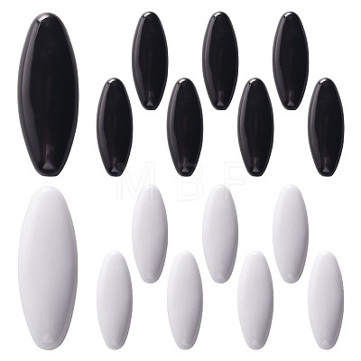 8Pcs Plastic Oval Brooch Pins JEWB-WH0023-51P-01-1