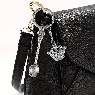 Tibetan Style Alloy Keychains KEYC-YW00266-1