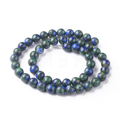 Assembled Synthetic Lapis lazuli and Malachite Beads Strands G-L528-03C-1