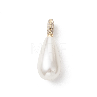 Electroplate Shell Pearl Pendants PALLOY-JF04940-02-1
