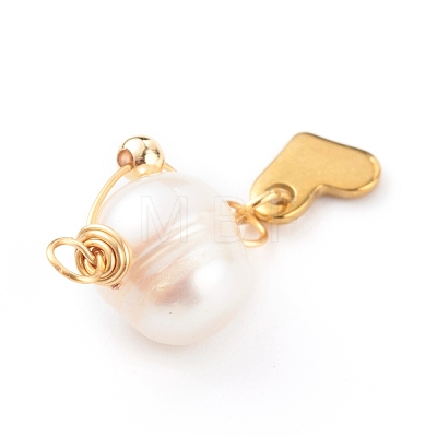 Natural Cultured Freshwater Pearl Pendants PALLOY-JF00673-03-1