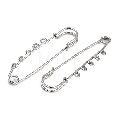 304 Stainless Steel Safety Pins Brooch Findings STAS-K252-05C-P-1