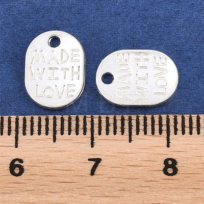 Tibetan Style Alloy Oval Charms TIBEP-Q035-08S-NR-1