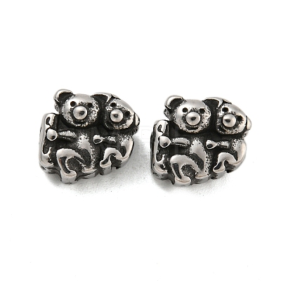 Animal 304 Stainless Steel Beads STAS-E214-11AS-04-1