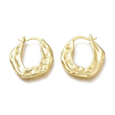 Brass Hoop Earrings X-EJEW-H104-17G-1