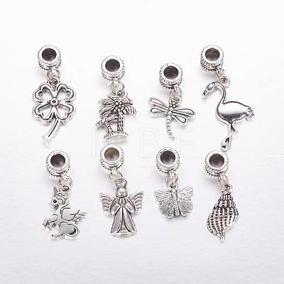 Tibetan Style Alloy European Dangle Charms MPDL-J041-AS-1