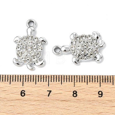 Animal Theme UV Plating Alloy Crystal Rhinestone Pendants ALRI-T012-07E-P-1