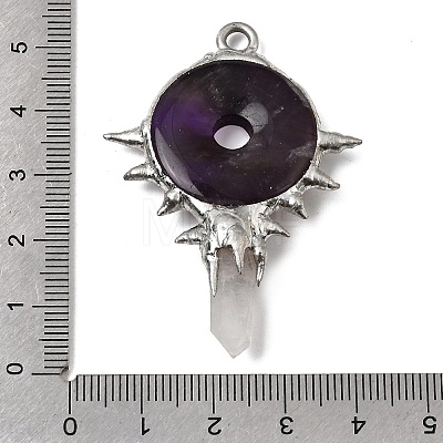 Natural Amethyst Big Pendants G-G466-02P-08-1