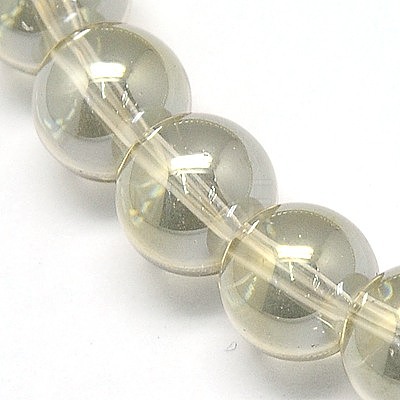 Electroplate Glass Beads Strands EGLA-J001-8mm-M-1