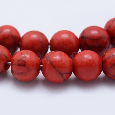 Synthetic Turquoise Beads Strands G-F531-6mm-J02-1