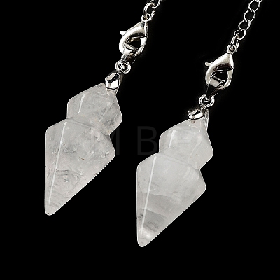 Natural Quartz Crystal Pointed Dowsing Pendulums G-K338-12P-04-1