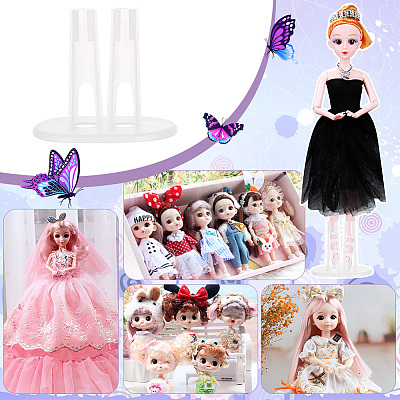 Plastic Doll Stands ODIS-WH0038-98A-1