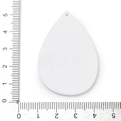 Printed Opaque Acrylic Pendants FIND-K017-16F-1